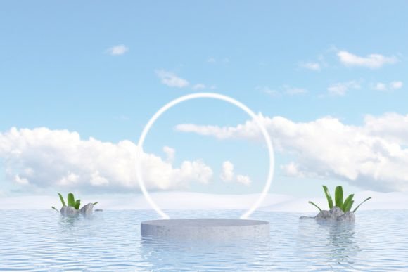Download Product Podium with a Neon Circle - Neon Collection