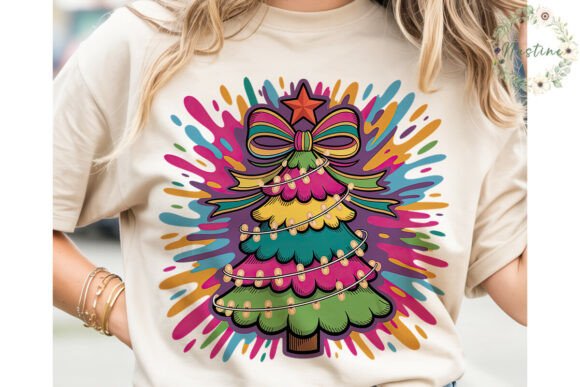 Download Neon Splatter Christmas Tree PNG Clipart - Neon Collection