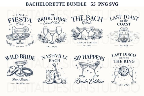 Download Bachelorette SVG Bundle, the Bach Club - Club Collection