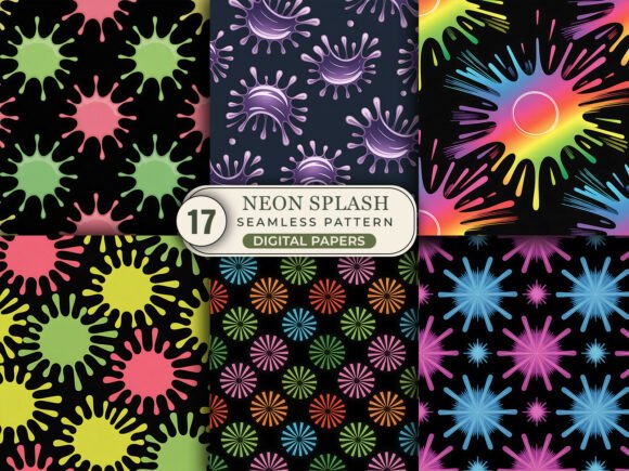 Download Neon Splash Pattern - Neon Collection
