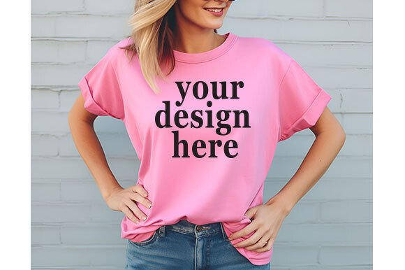 Download Comfort Colors 1717 Neon Pink Mockup - Neon Collection