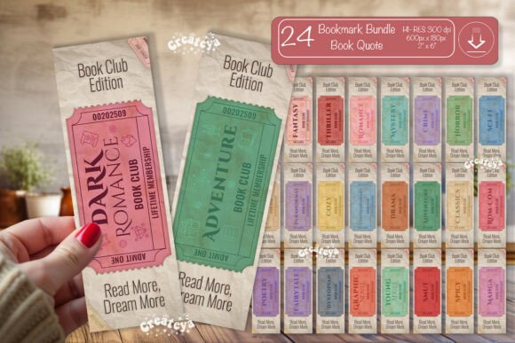 Download Book Club Ticket Bookmark Bundle Reading - Club Collection