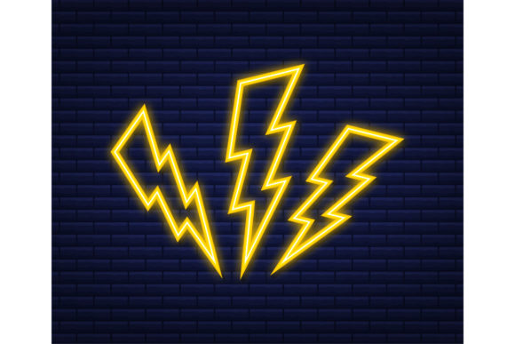 Download Lightning Bolt Neon Set. Thunder Bolt - Neon Collection