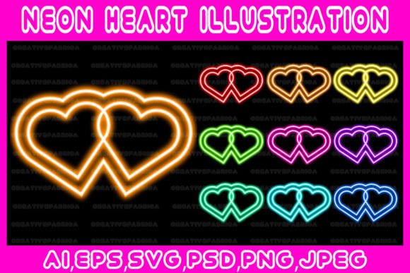Download Valantine Heart Icon Neon Line Clip Art - Neon Collection