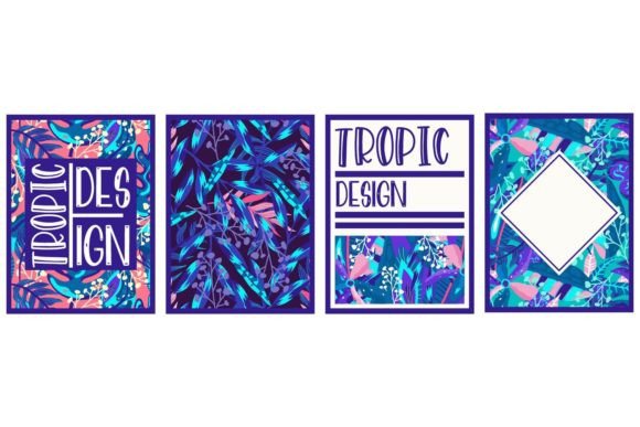 Download Canvas Tropical Vector Set Neon Jungle - Neon Collection