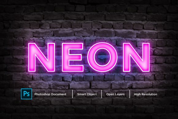 Download Neon Text Effect  Layer Style - Neon Collection