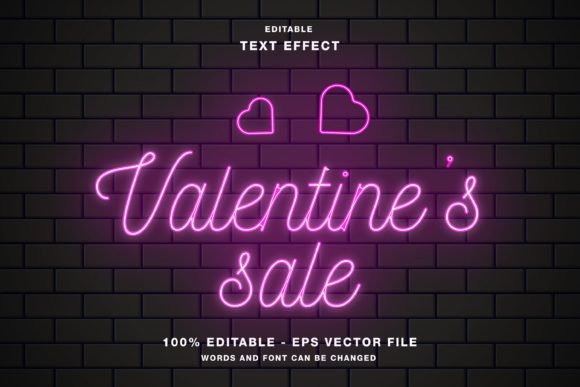 Download Valentine's Sale Neon Text Effect - Neon Collection