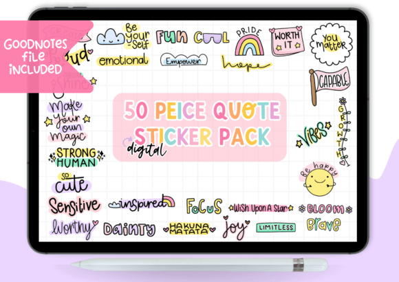 Download 50 Piece Quote Digital Sticker Pack - Piece Collection