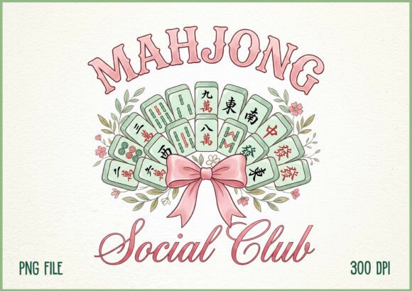 Download Mahjong Social Club Coquette Bow PNG - Club Collection