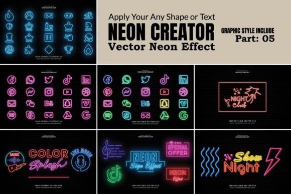 Download Mixed Neon Vector Effect - Neon Collection