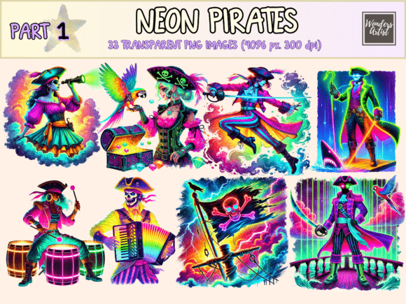 Download Neon Pirates Clipart - Neon Collection