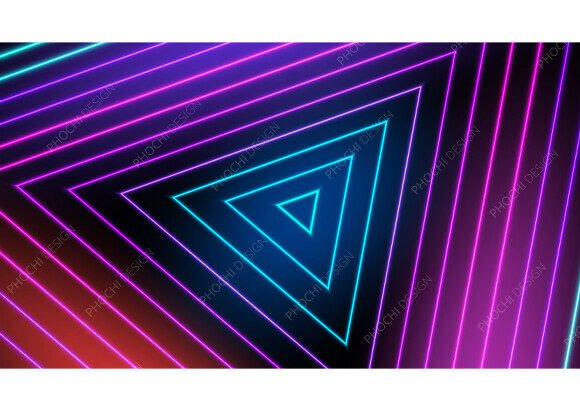 Download Neon Abstract Background Glow Triangles - Neon Collection
