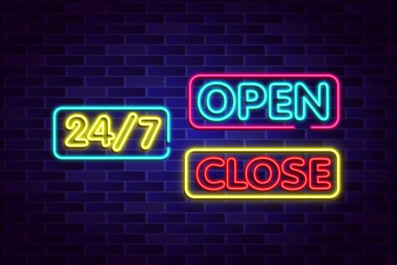 Download Neon Set Text Lettering Neon Sign Vector - Neon Collection