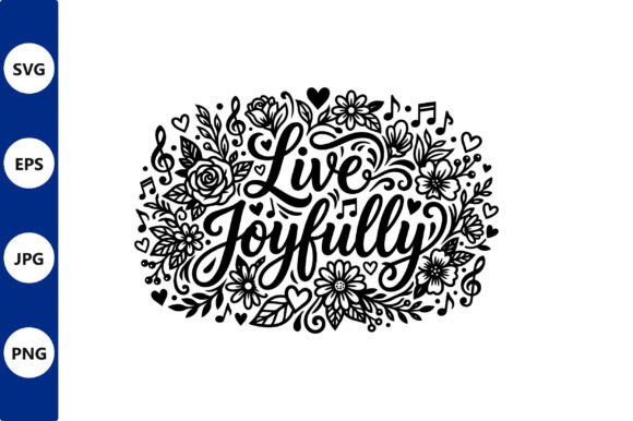 Download Live Joyfully Floral Doodle Border - Border Collection
