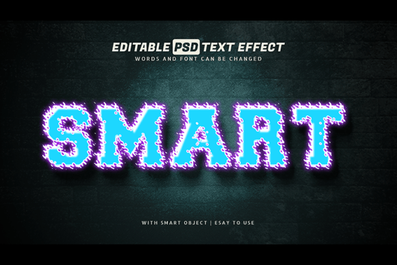 Download Smart Glowing Neon Text Effect Editable - Neon Collection