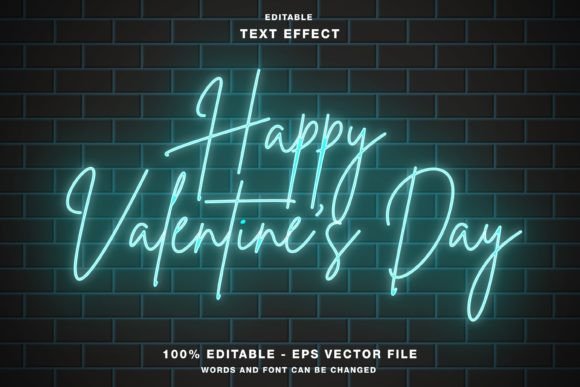 Download Happy Valentine Day Neon Text Effect - Neon Collection