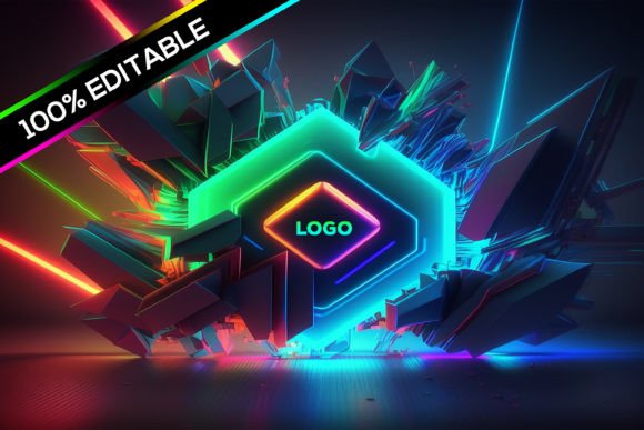 Download Neon Logo Mockup - Neon Collection
