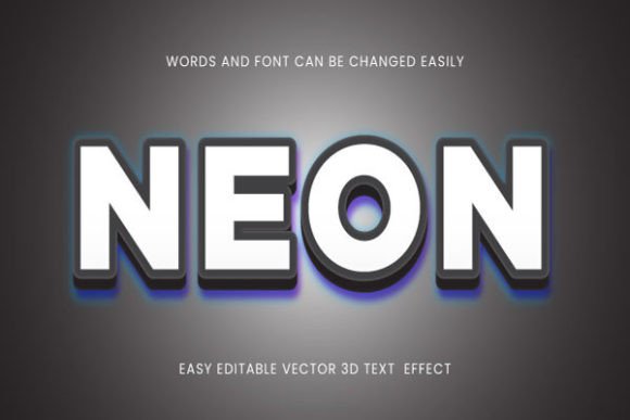 Download Neon 3d Editable Text Effect Font - Neon Collection