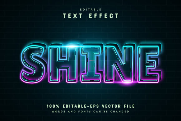 Download Shine Neon Line Text Effect - Neon Collection