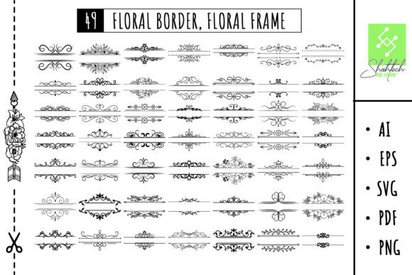 Download Floral Border Svg, Floral Frame Bundle. - Border Collection