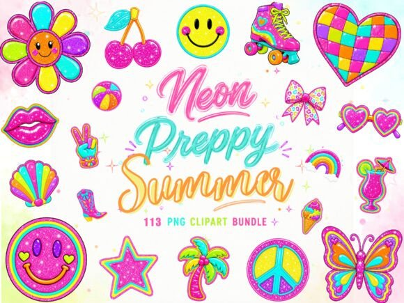 Download Neon Summer Png Bundle Summer Clipart - Neon Collection