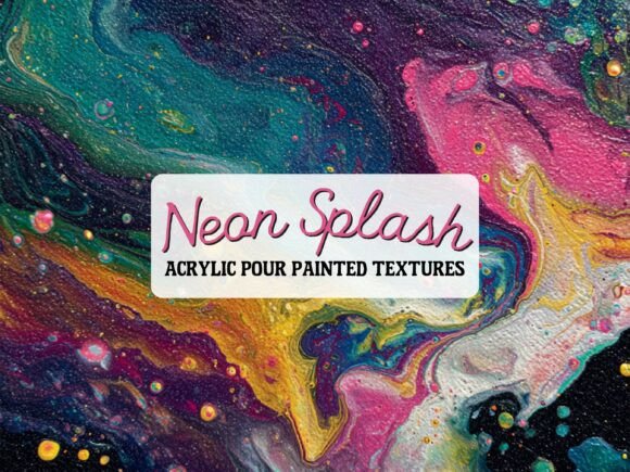Download Neon Splash Painted Abstract Textures - Neon Collection