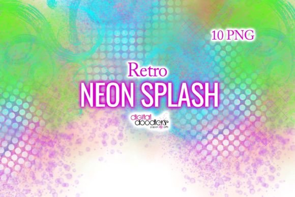 Download Retro Neon Splash Sublimation Clipart - Neon Collection