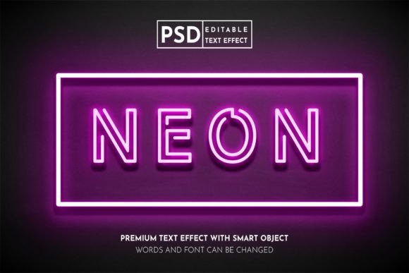 Download Neon Glow Editable Text Effect - Neon Collection