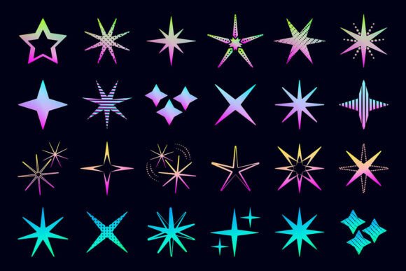 Download Stars and Sparkles Neon Set - Neon Collection